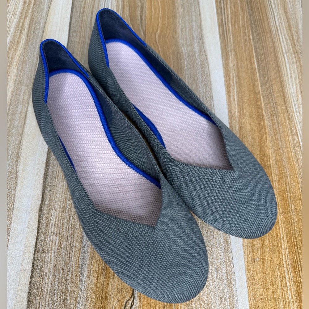 Rothy’s The Flat Womens Shoes Slip On Shoes Rounded Toe Size 8.5 Gray - Picture 2 of 11